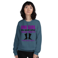 Sweatshirt ---'I'd Rather Wear Boots Than HIGH Heels...'