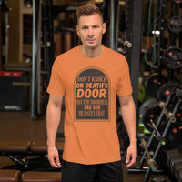 Short-Sleeve Unisex T-Shirt --- 'Knocking on DEATH's Door...'