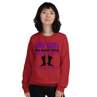 Sweatshirt ---'I'd Rather Wear Boots Than HIGH Heels...'